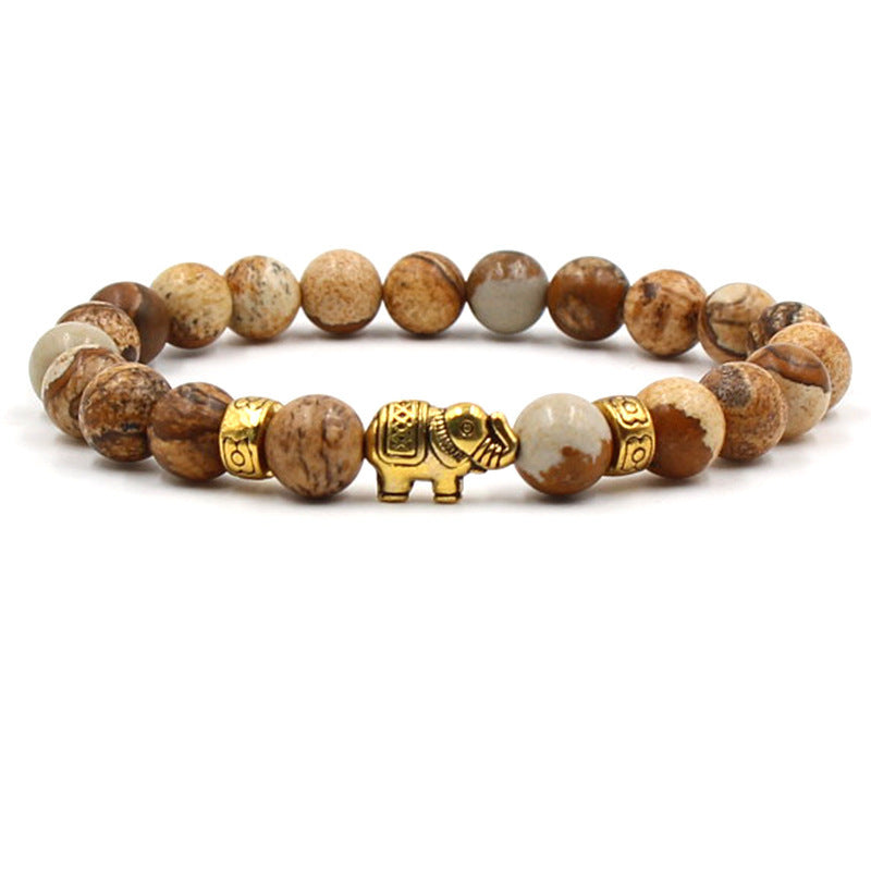Source Tigereye White Turquoise Dog Foot Bracelets