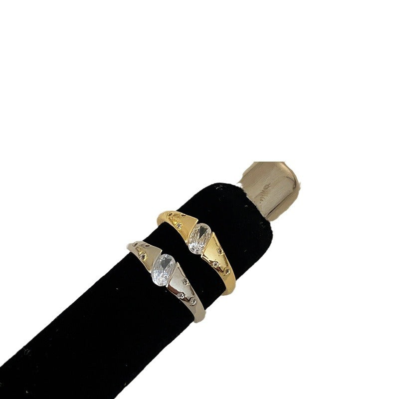 Women's Zircon Asterism Metal For Niche Design Mild Luxury Rings
