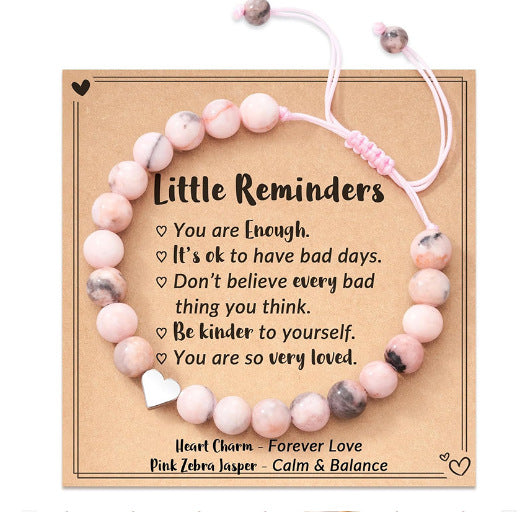 Heart Magnetic Powder Zebra Adjustable Hand Bracelets