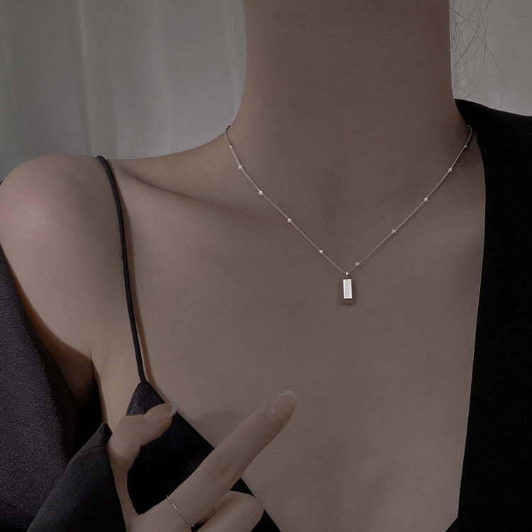 Women's Gold Bar High-grade Niche Design Light Luxury Brick Temperament Necklaces