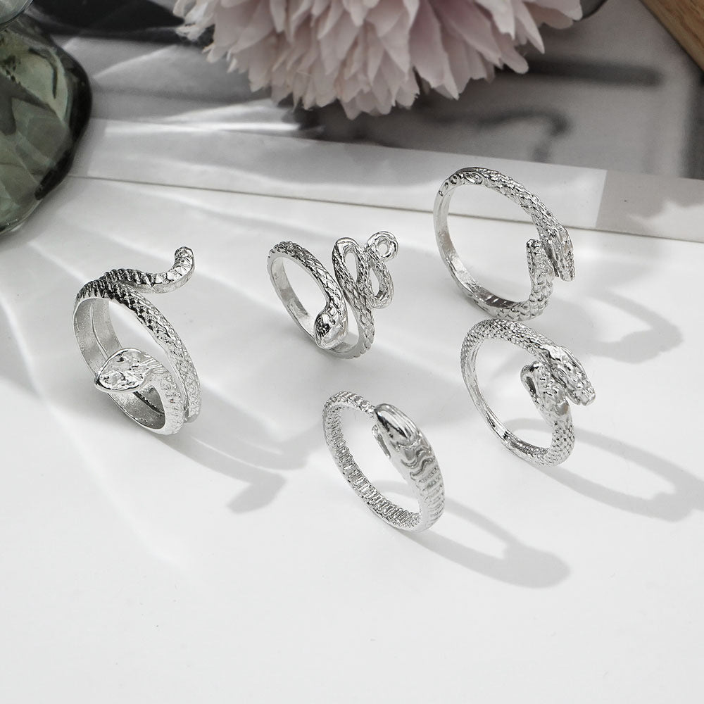 Sier Adjustable Hip Hop Index Finger Rings