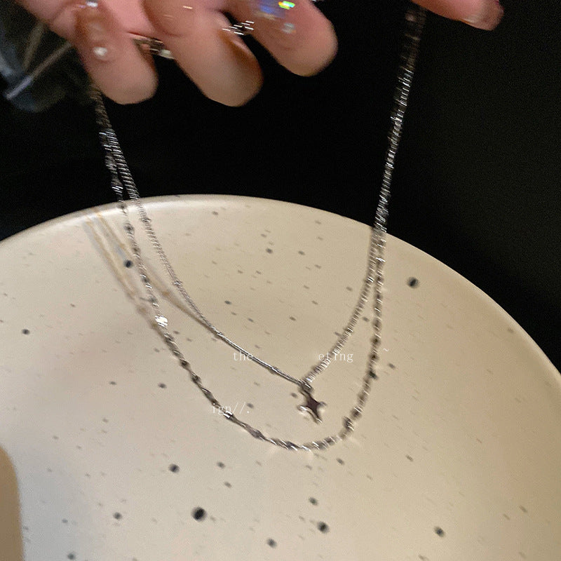 Women's Double Layer Twin Light Luxury Minority Necklace