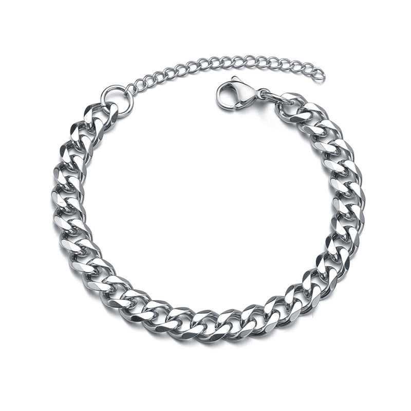 Men's Grinding Cuban Simple Personality Hipster Cool Bracelets