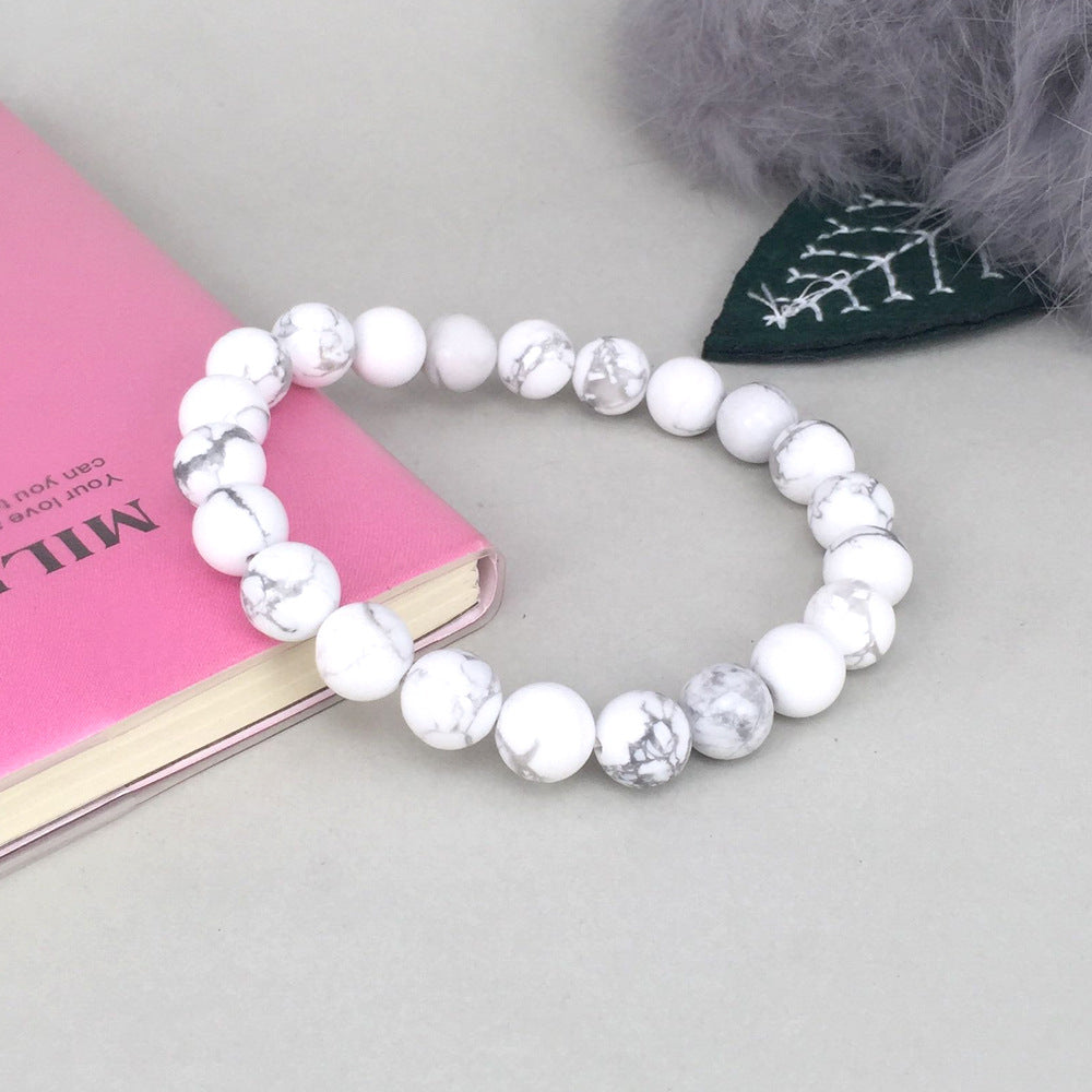 Natural White Turquoise Brazil Imported Stone Bracelets