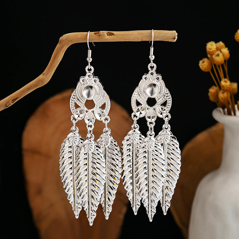 Sier Family Minority Ethnic Style Tourist Attractions Earrings