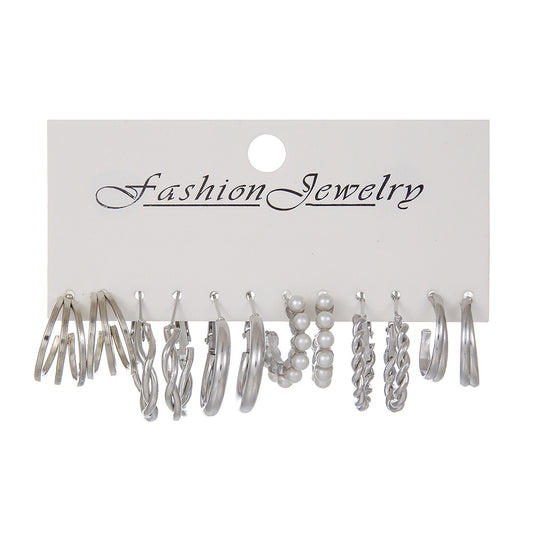 Women's Advanced Metal Suit Creative Simple Shaped Earrings