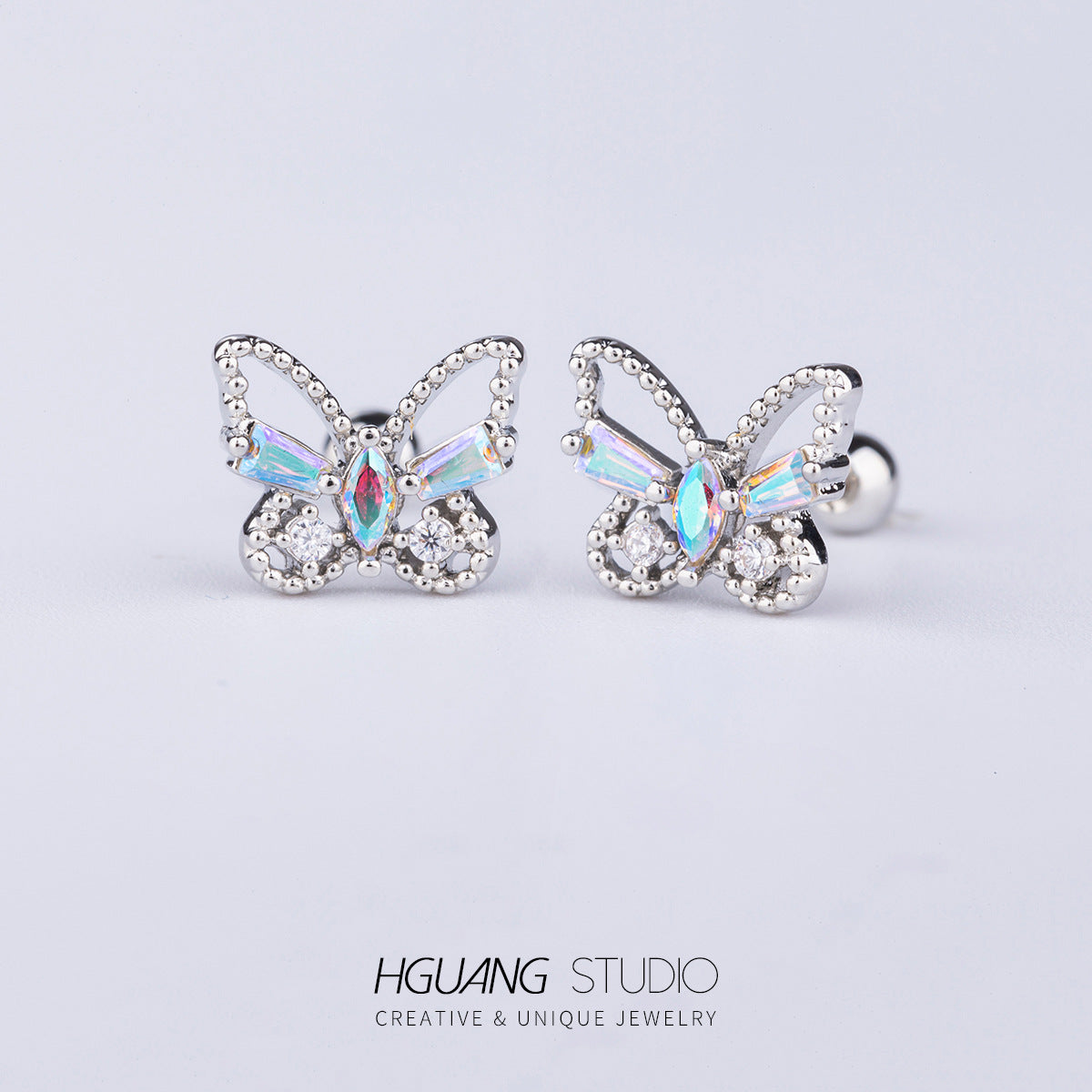 Steel Gold-plated Screw Double-headed Twist Ear Earrings