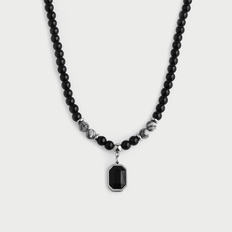 Men's Natural Stone Personality Simple Neutral Fashion Necklaces