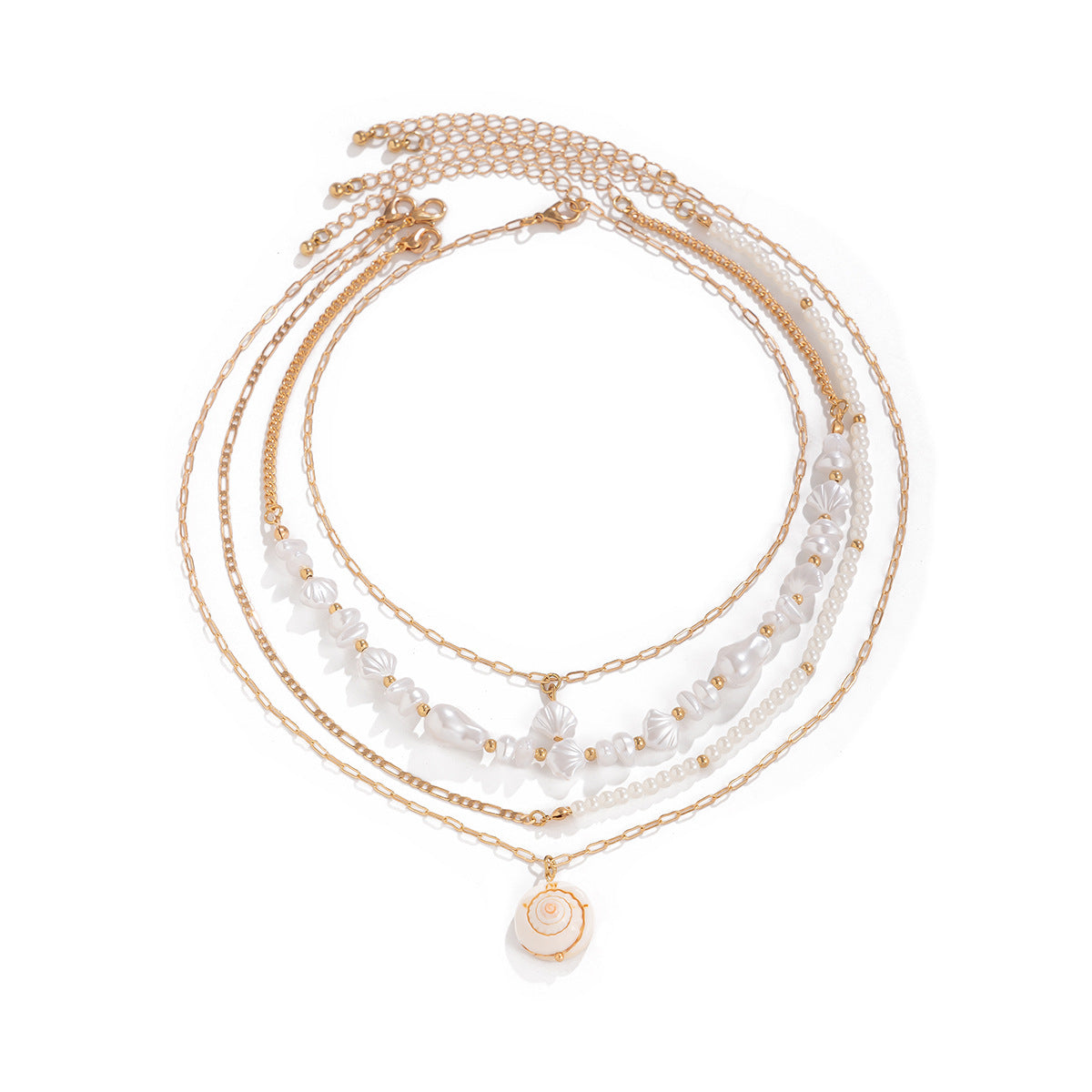 Beaded Shell Ocean Style Vintage Gravel Necklaces