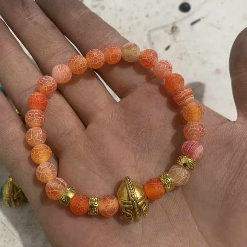 Graceful Glaze Blue Eyes Sparta Helmet Bracelets