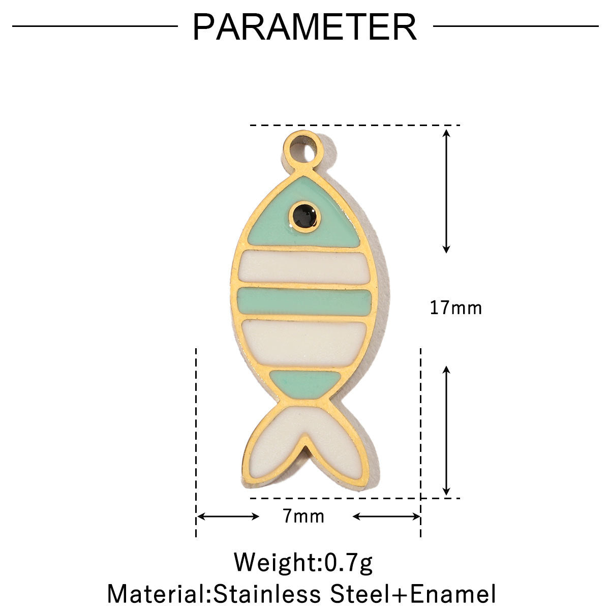 Flower Fish Colorful Oil Titanium Steel Female Angel Pendants