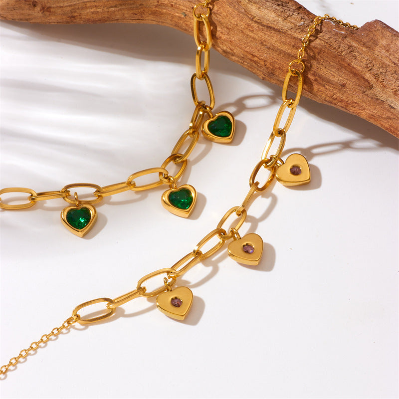 Fashion Minority Design Retro Diamonds Love Necklaces