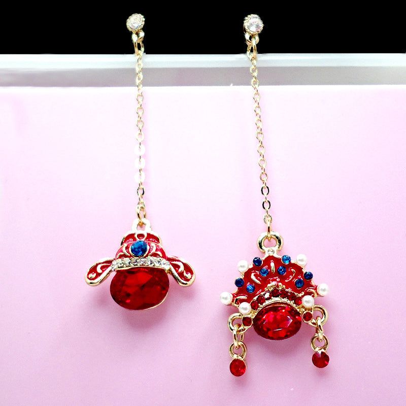 Creative Chinese Style Personalized Ethnic Face Earrings