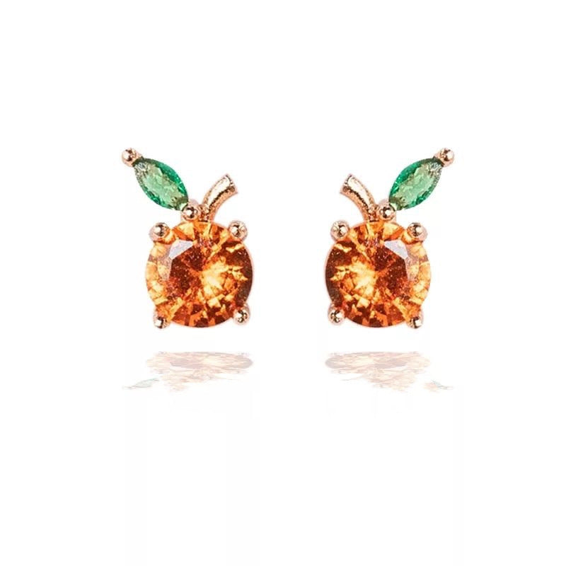 Women's Sier Needle Tropical Fruit Summer Fresh Earrings