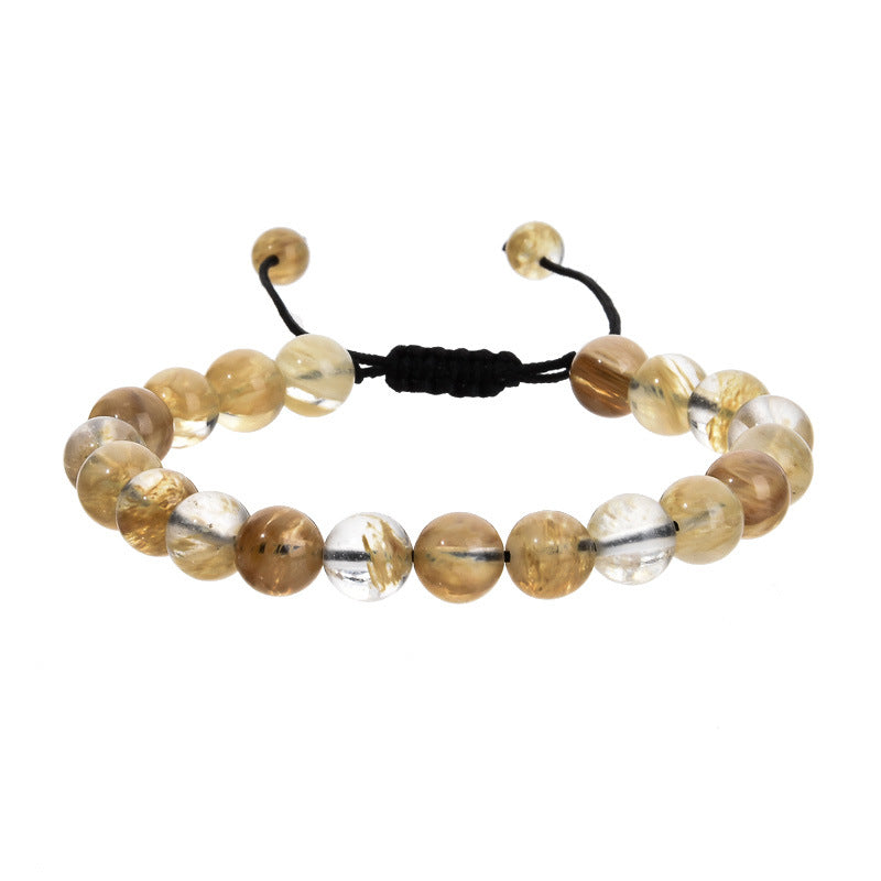 Ornament Hand-woven Amethyst Woven Geometric Agate Bracelets