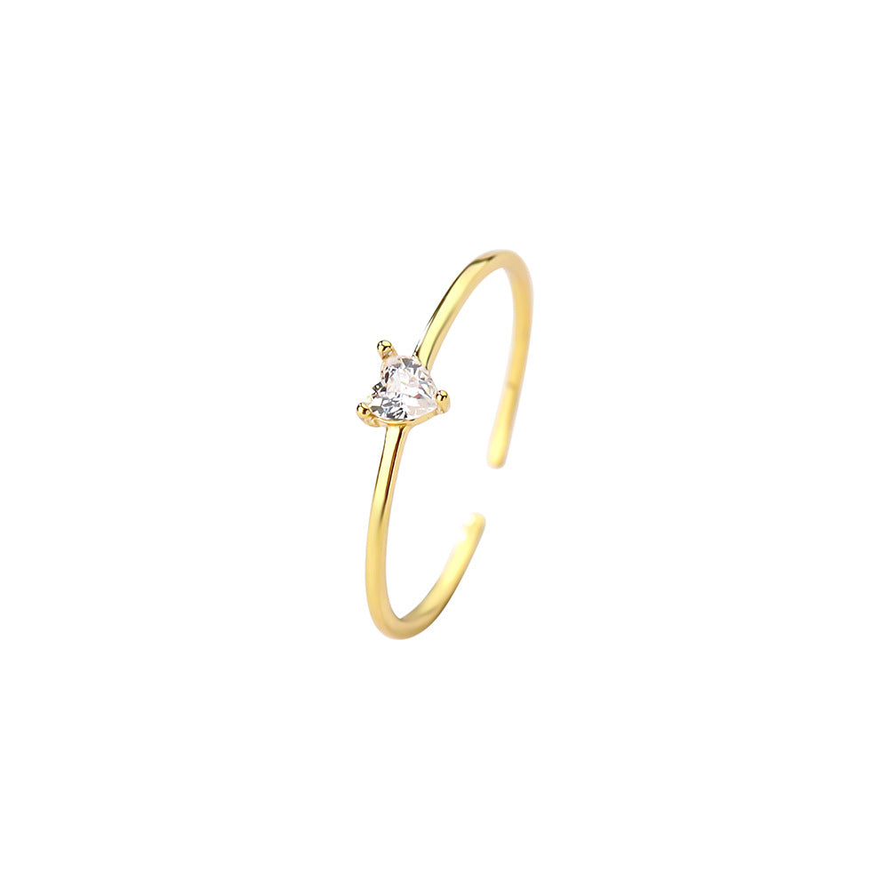Loving Heart In Sterling Sier White Rings