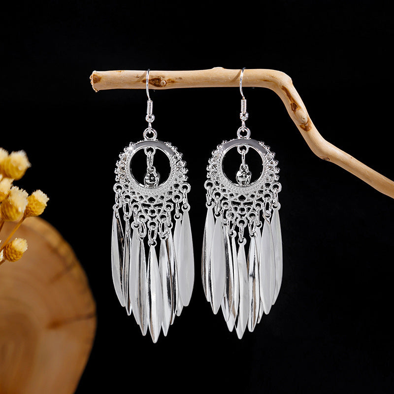 Sier Family Minority Ethnic Style Tourist Attractions Earrings