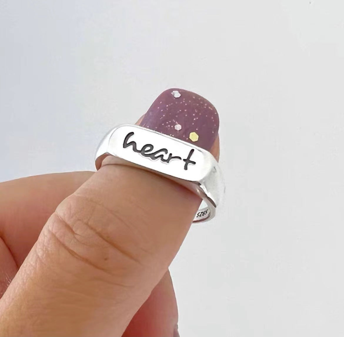 Retro Fashion Elegance Personality Sier Opening Rings