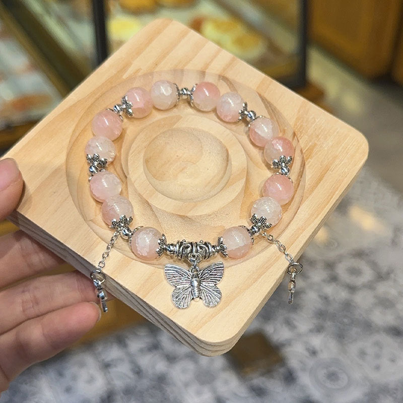 Style Glaze Butterfly Beaded Cracked Cystal Bracelets