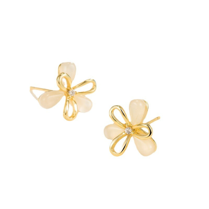Women's Opal Stone Ear Trendy Small Flowers Rings