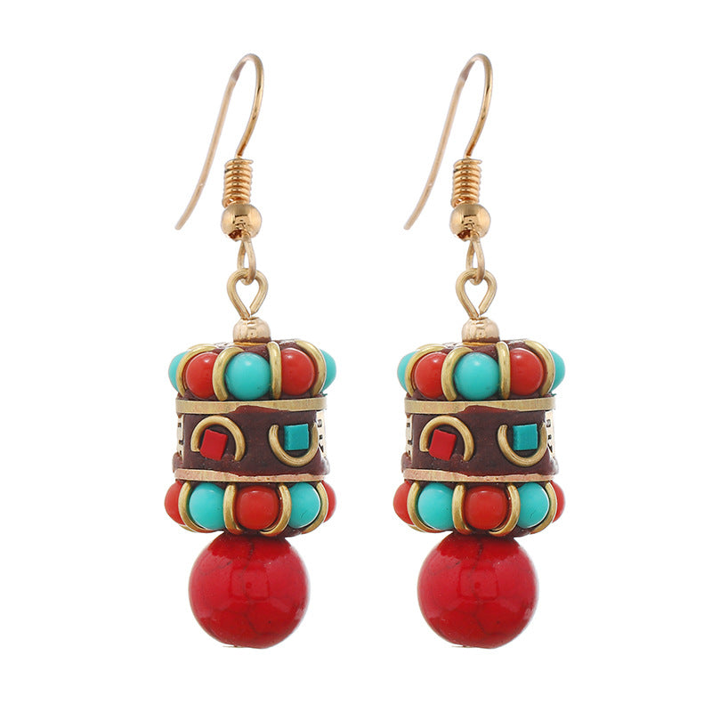 Women's Minority Style Exotic Tibetan Retro Graceful Earrings