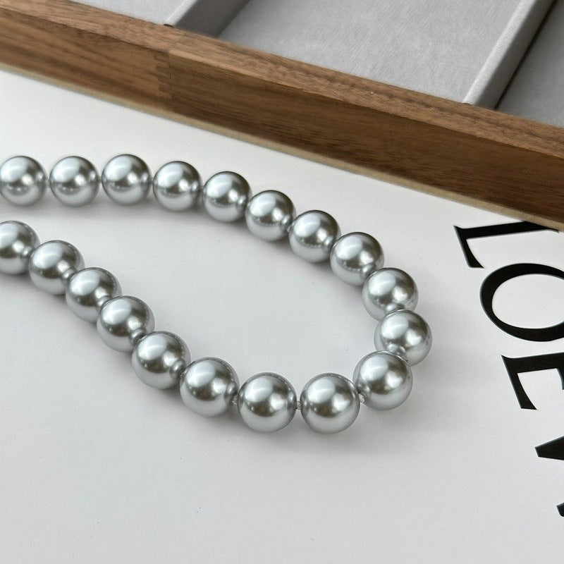 Platinum Gray Large Handmade Beaded Really Many Necklaces