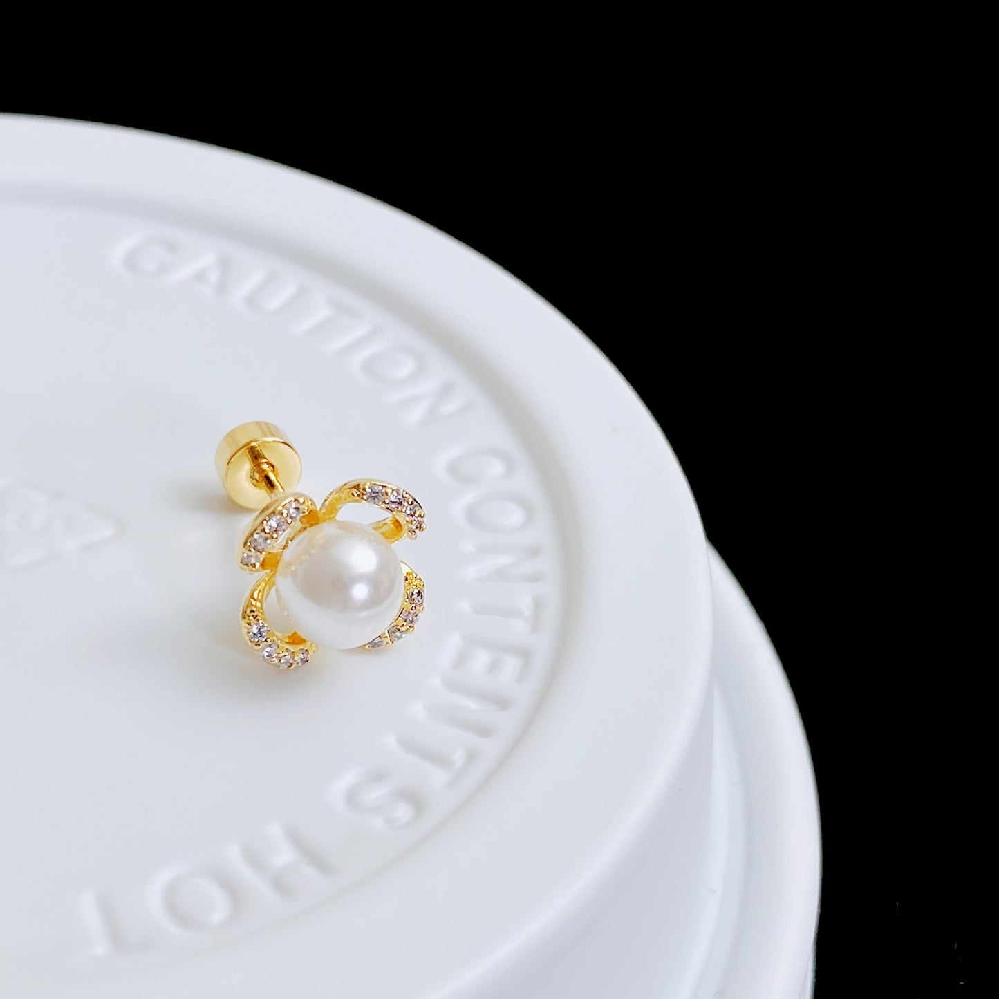 Exquisite Micro Inlaid Zircon Screw Ear Earrings