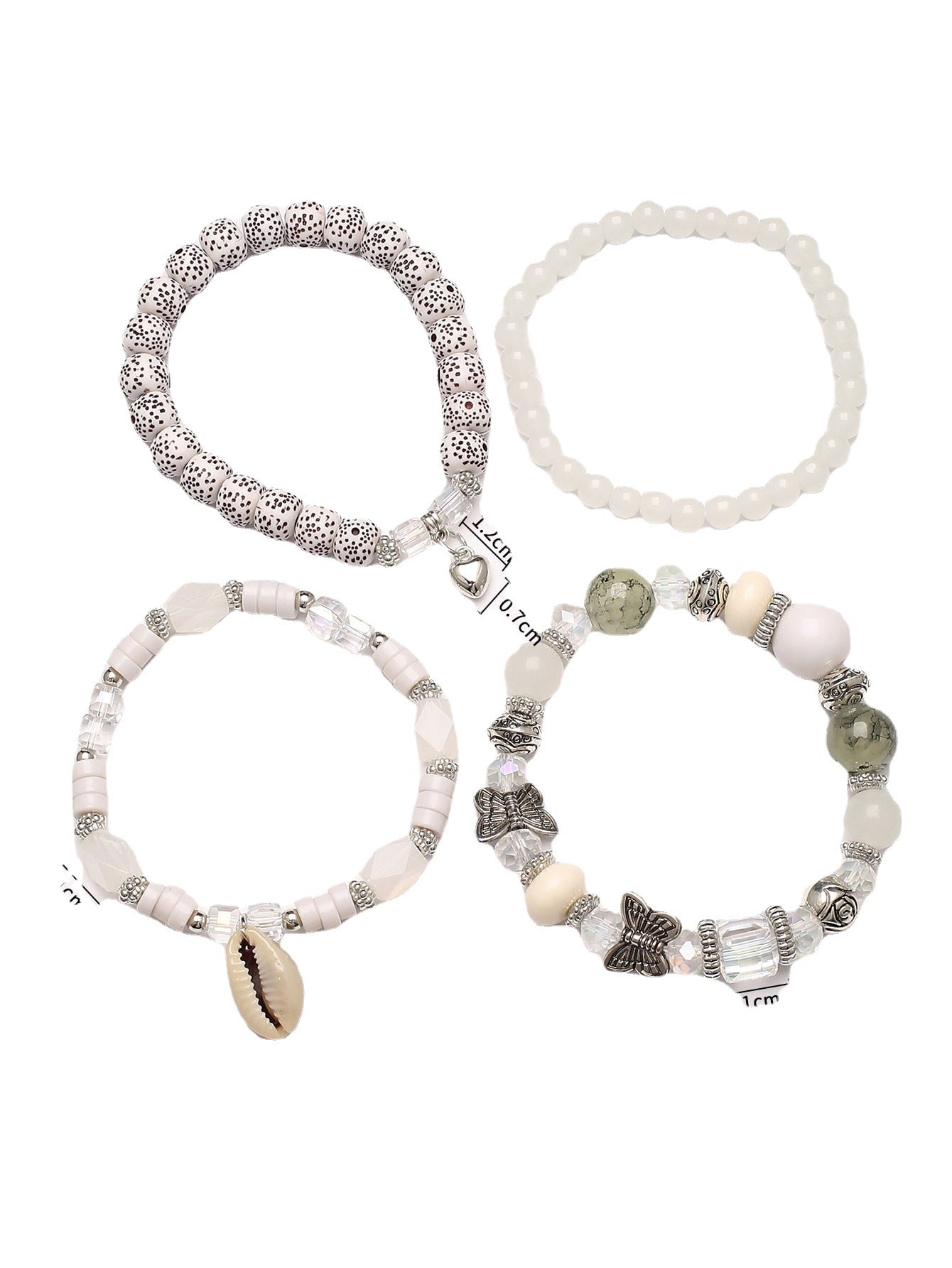 Bohemian Ethnic Fashion Butterfly Crystal Layered Bracelets