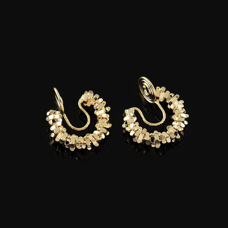 Gold Mosquito Coil High Sense Retro Easy Matching Rings