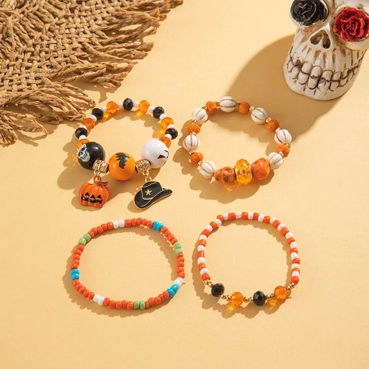 Funny Skull Head Beads Suit Female Personality Bracelets