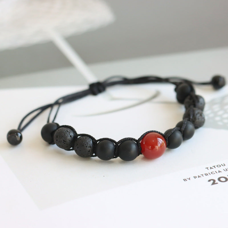 Sand Blue San Woven Black Rope Bracelets