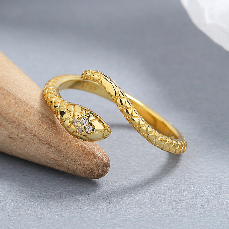 Sterling Sier Snake Female Fashion Unique Rings