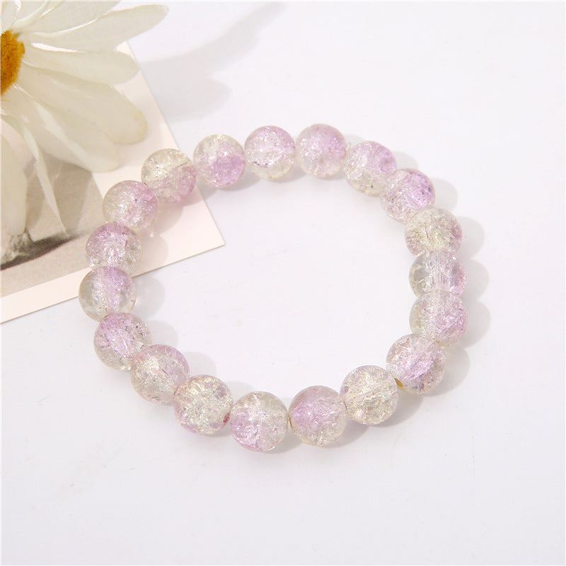 Floral Glass Two-color Pliable Temperament Hand Toy Bracelets