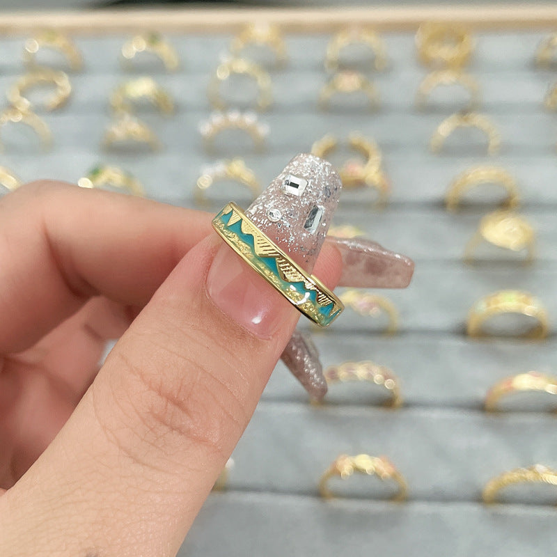 Flower Fashion Personalized Opening Adjustable Index Finger Rings