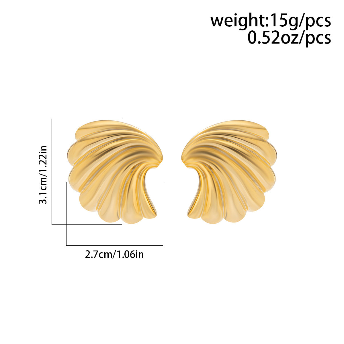 Metal Ginkgo Leaf Trendy Female Sweet Cool Earrings