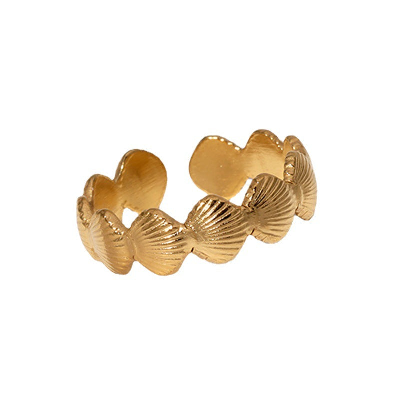 Titanium Steel Female Opening Adjustable Stainless Simple Niche Rings