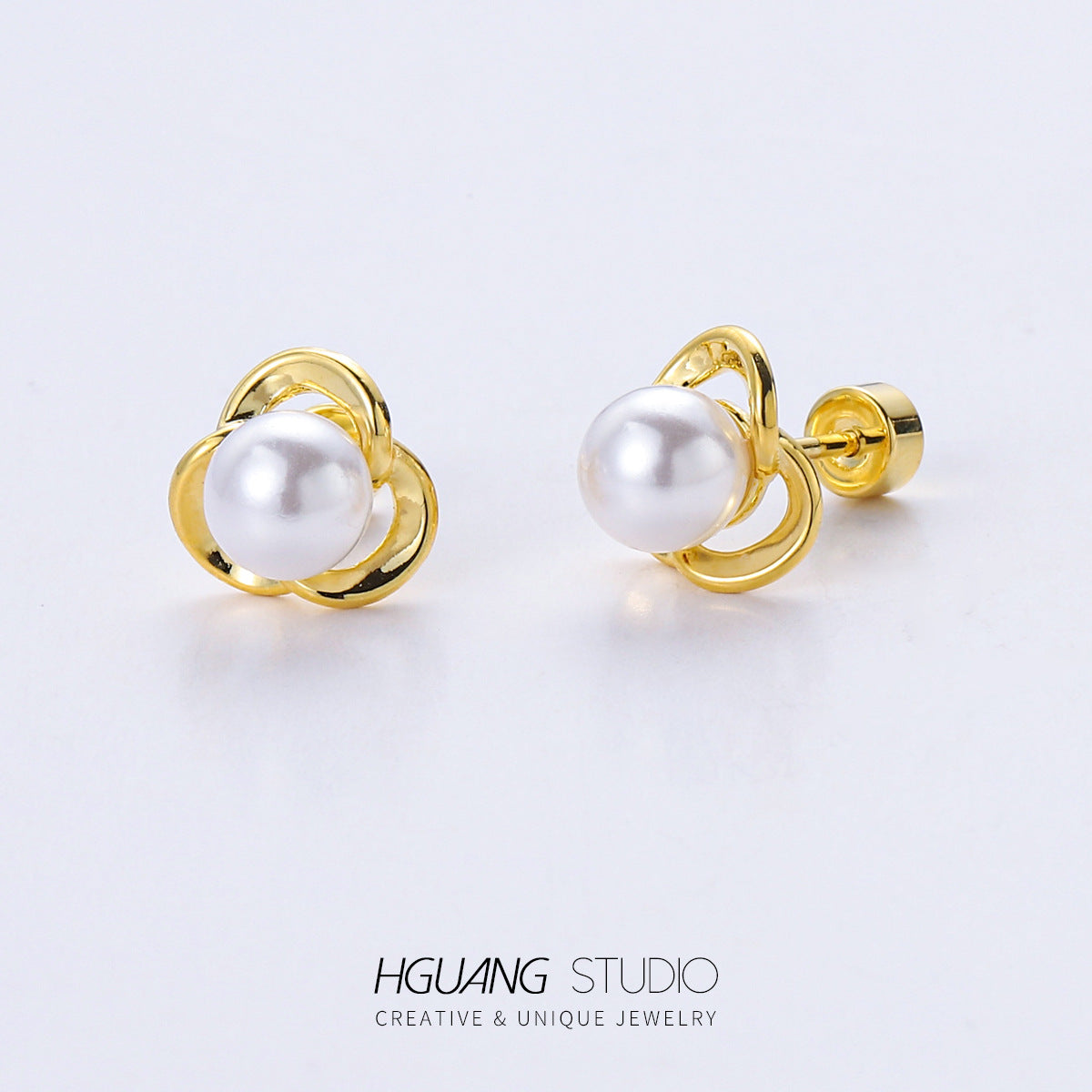 Steel Gold Ear Bone Piercing Jewelry Earrings
