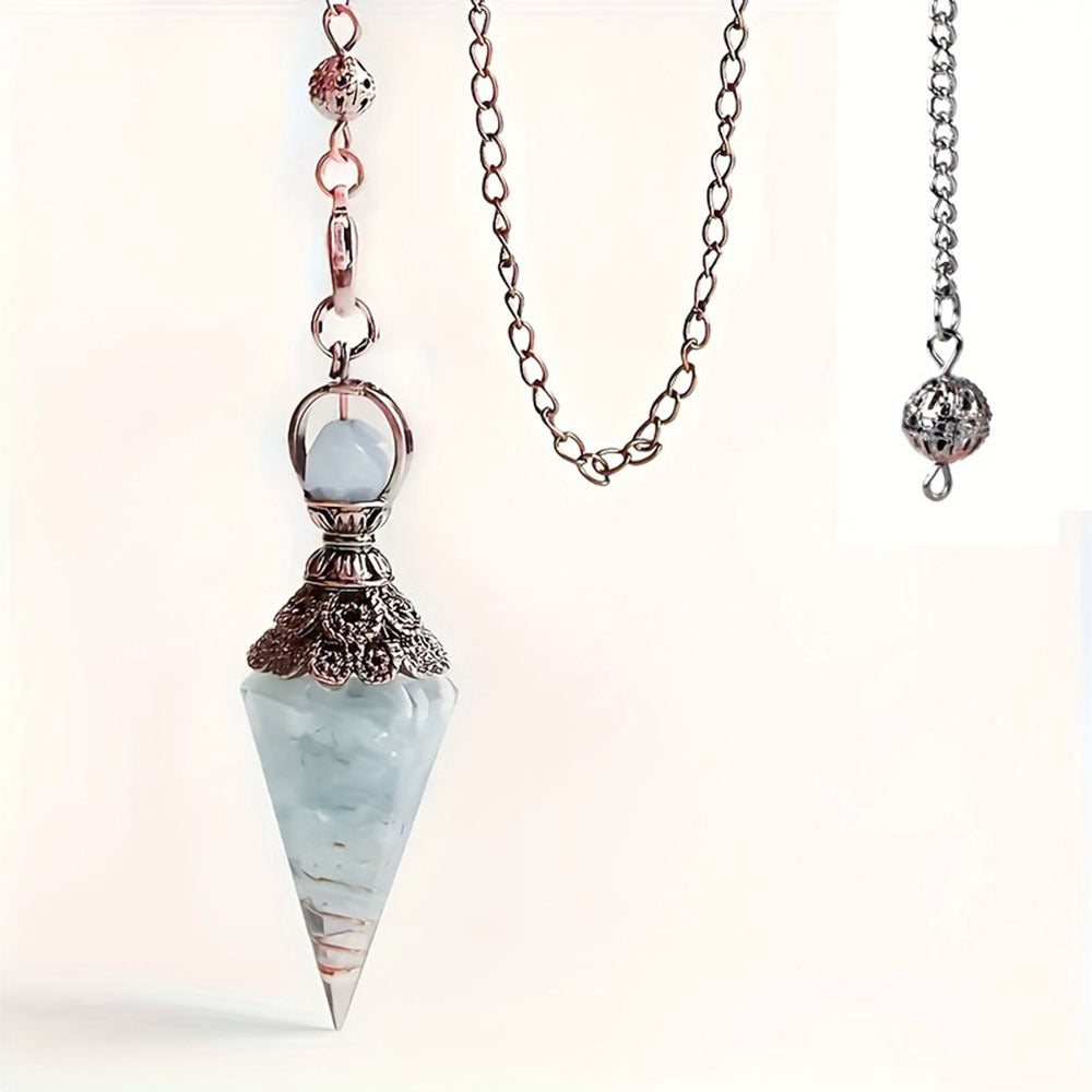 Sier Colorful Crystal Pendulum Stone Gravel Pendants