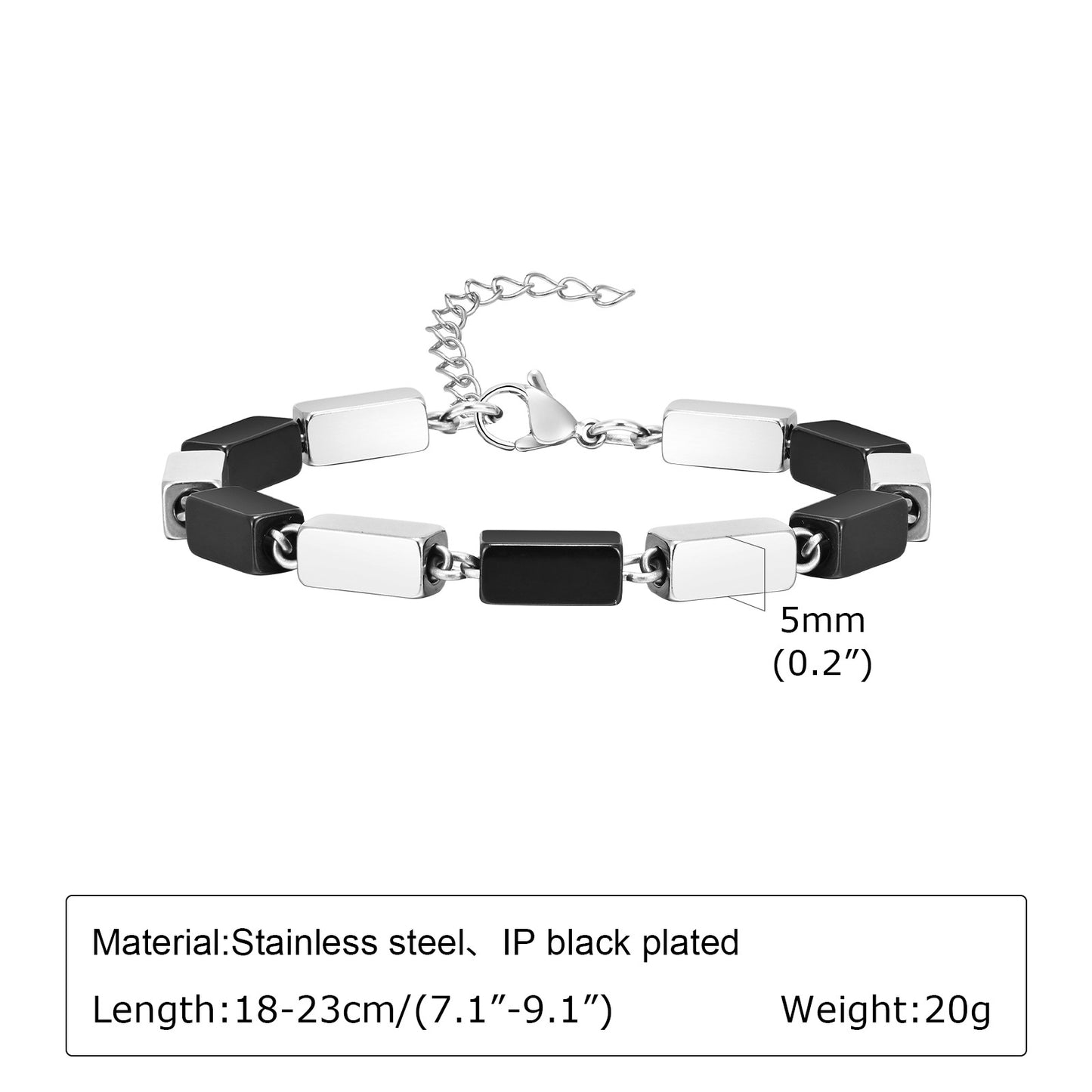 Men's Stainless Steel Handmade Chain Vintage Old Bracelets