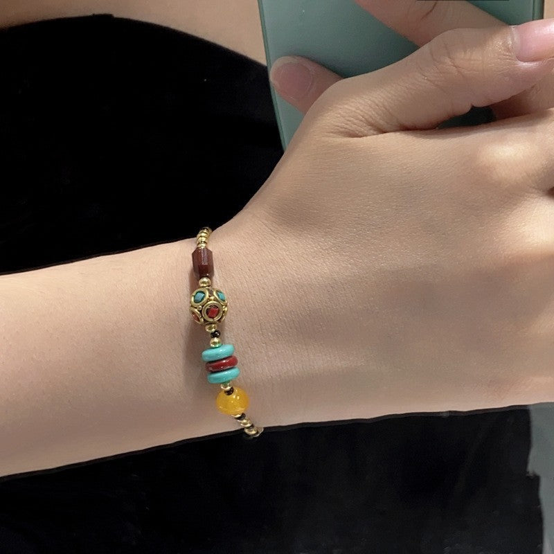 Chinese Ancient Style Safety Buckle Female Niche Bracelets