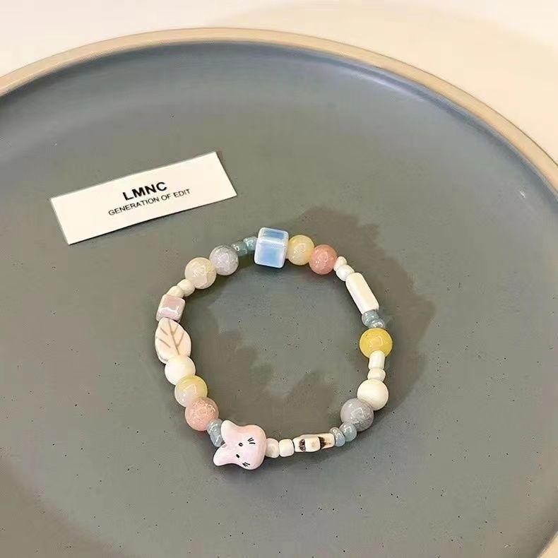 Ceramic Beaded Female Macaron Color Sweet Bracelets