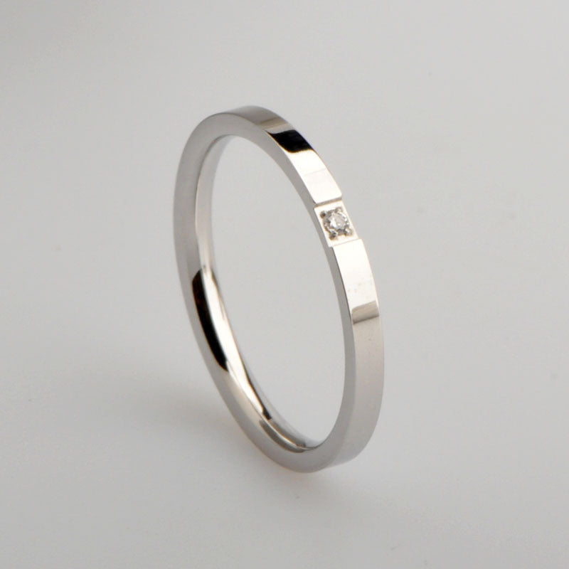 Women's & Men's Rhinestone Rose Gold Micro Inlaid With Rings