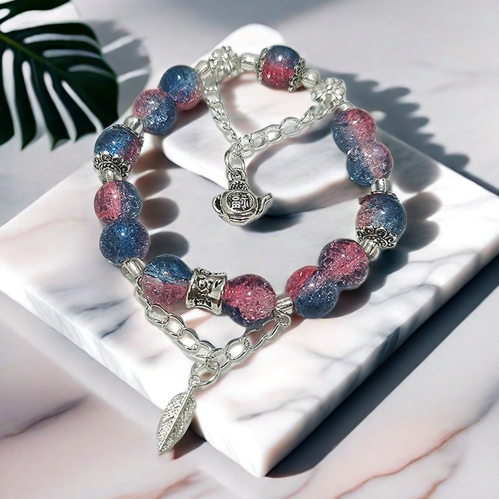 Jade Broken Glaze Feather Female Temperament Bracelets