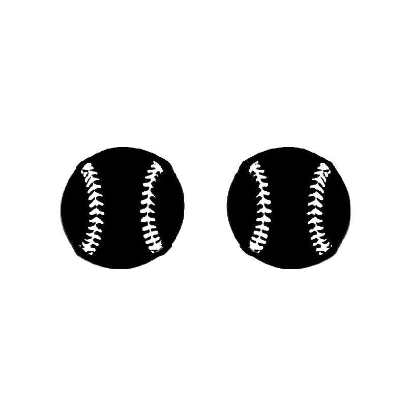 Retro Sports Olive Football Series Female Earrings