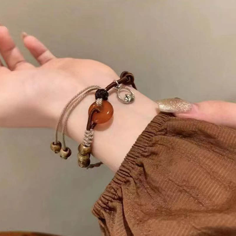 Chinese Ancient Style Safety Buckle Female Niche Bracelets