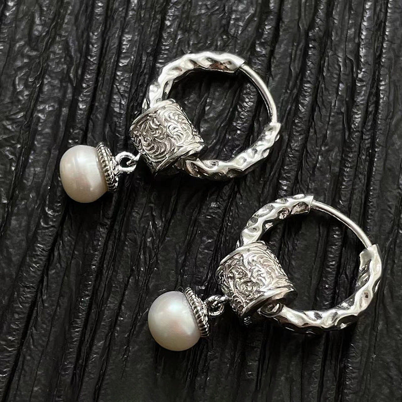 Women's Style High-grade Pearl For Sterling Sier Earrings
