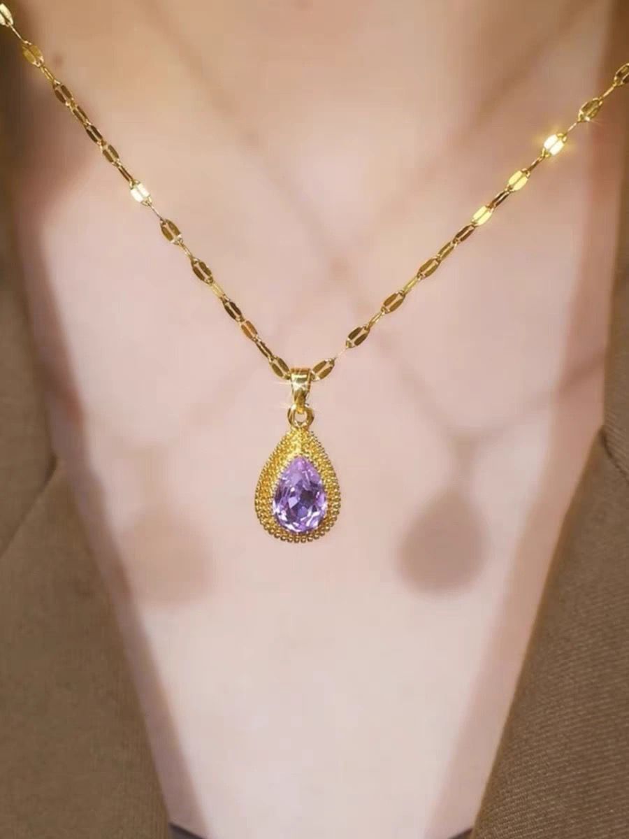 Women's Sweater Chain High-grade Long Pearl Titanium Necklaces