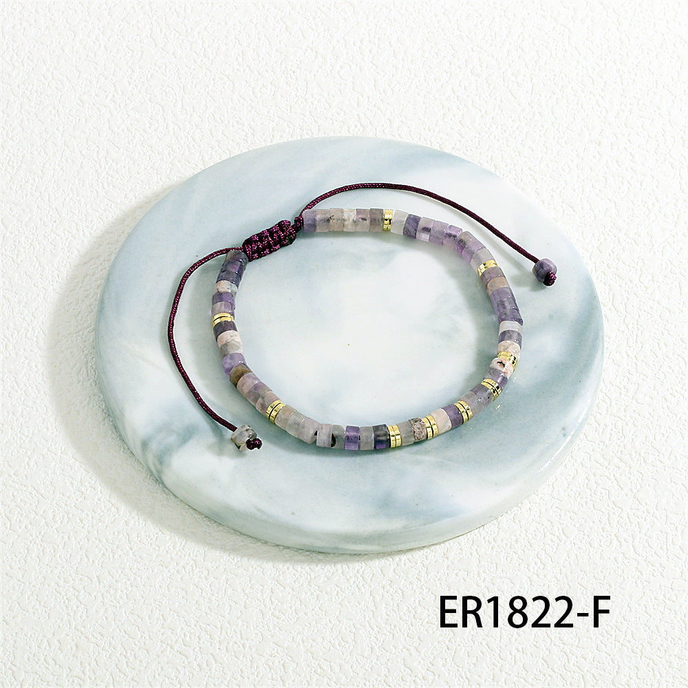 Barrel Beads Braided Rope Colorful Simple Fashion Bracelets