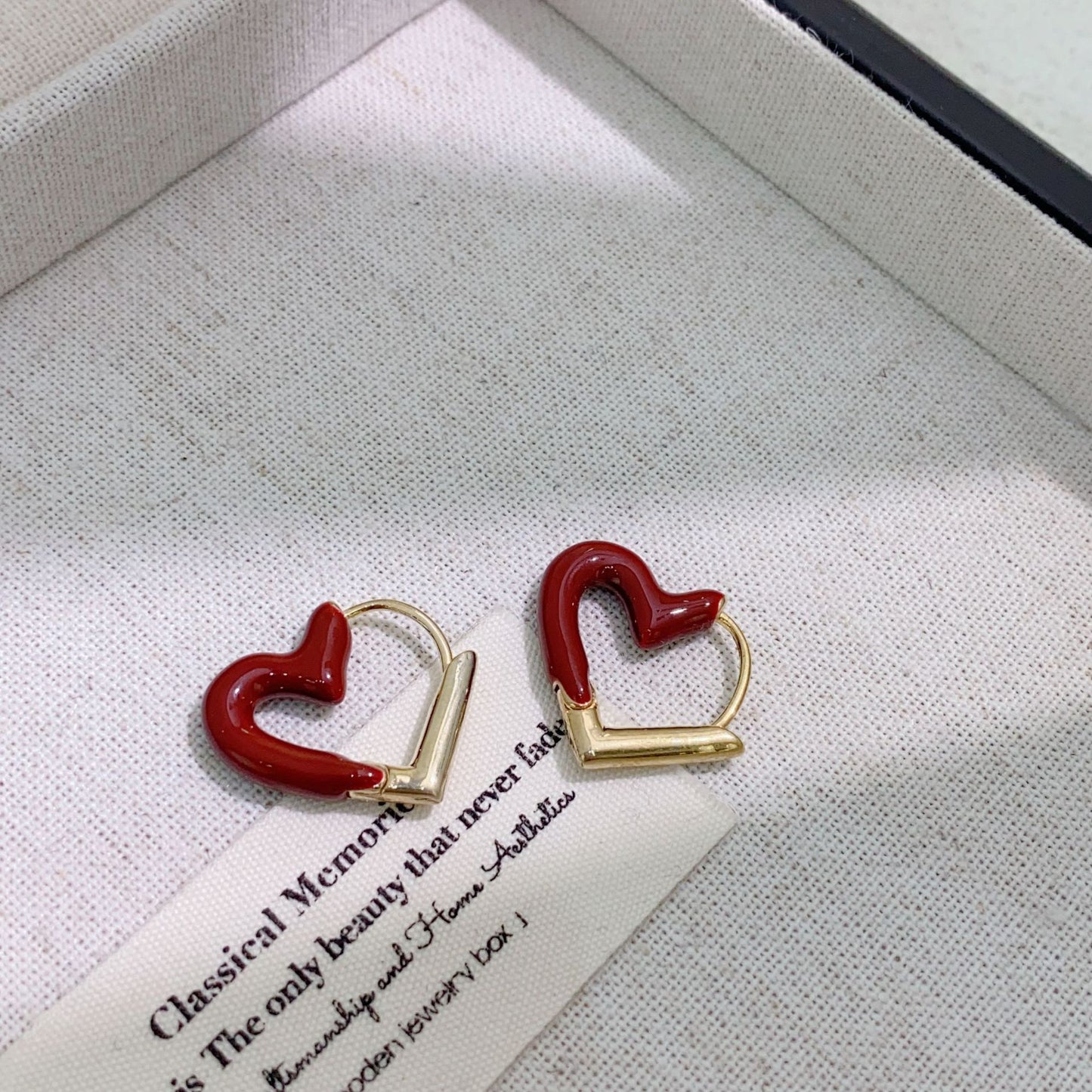 Enamel Drip Glazed Ear Mild Luxury Earrings