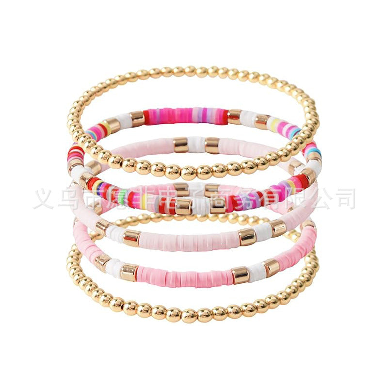 Women's Bohemian Stackable Evil Eye Polymer Clay Bracelets